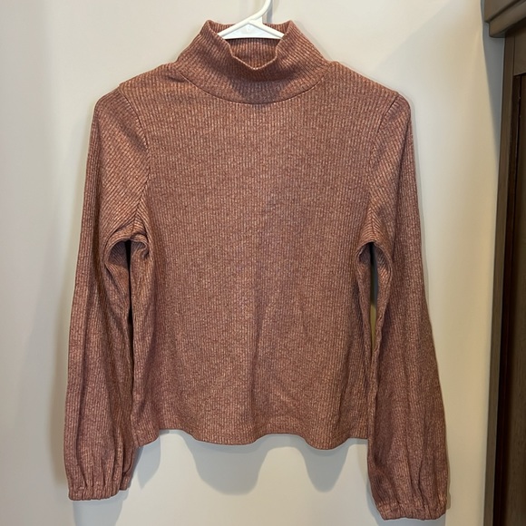 Madewell Turtleneck Pink Sweater M - Picture 2 of 5
